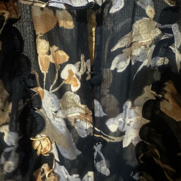 Ralph Lauren Black and Gold Floral Blouse - Picture 5 of 5